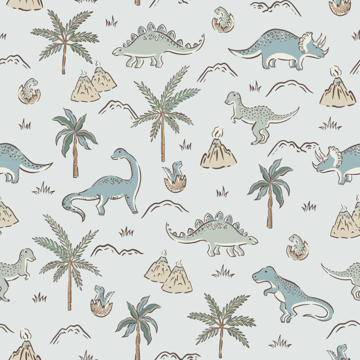 Create the perfect space for your little paleontologist with our Dino World Peel and Stick Removable Wallpaper.