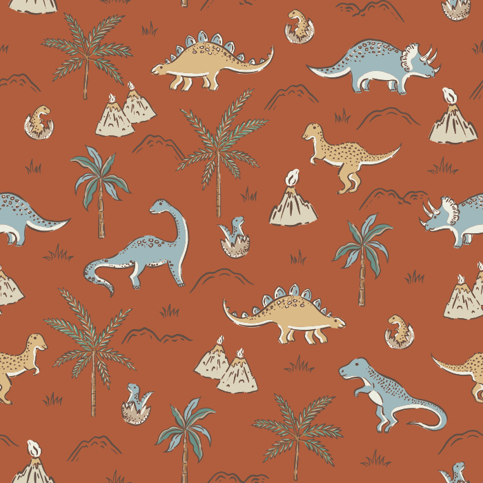 Create the perfect space for your little paleontologist with our Dino World Peel and Stick Removable Wallpaper.