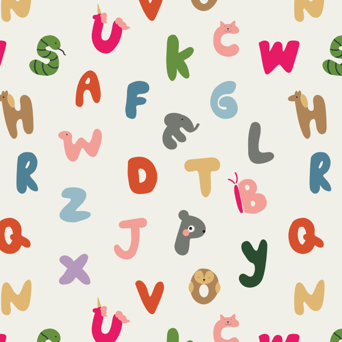 Create the perfect space for your little one to learn and grow with our Alphabet Animals Peel and Stick Removable Wallpaper.