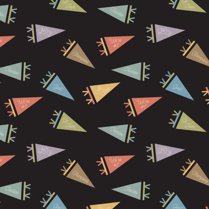 Hype up your child and their dreams with our Team Pennants Peel and Stick Removable Wallpaper.