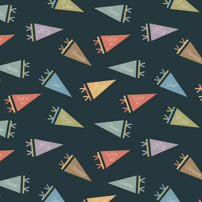 Hype up your child and their dreams with our Team Pennants Peel and Stick Removable Wallpaper.