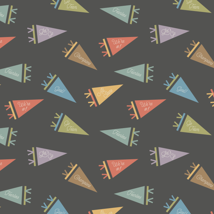 Hype up your child and their dreams with our Team Pennants Peel and Stick Removable Wallpaper.