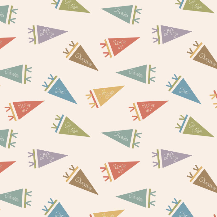 Hype up your child and their dreams with our Team Pennants Peel and Stick Removable Wallpaper.