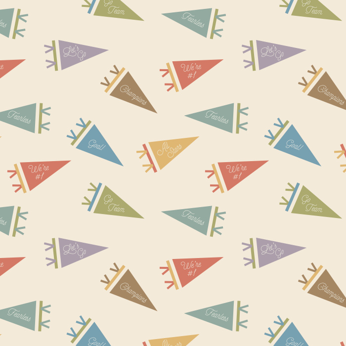 Hype up your child and their dreams with our Team Pennants Peel and Stick Removable Wallpaper.