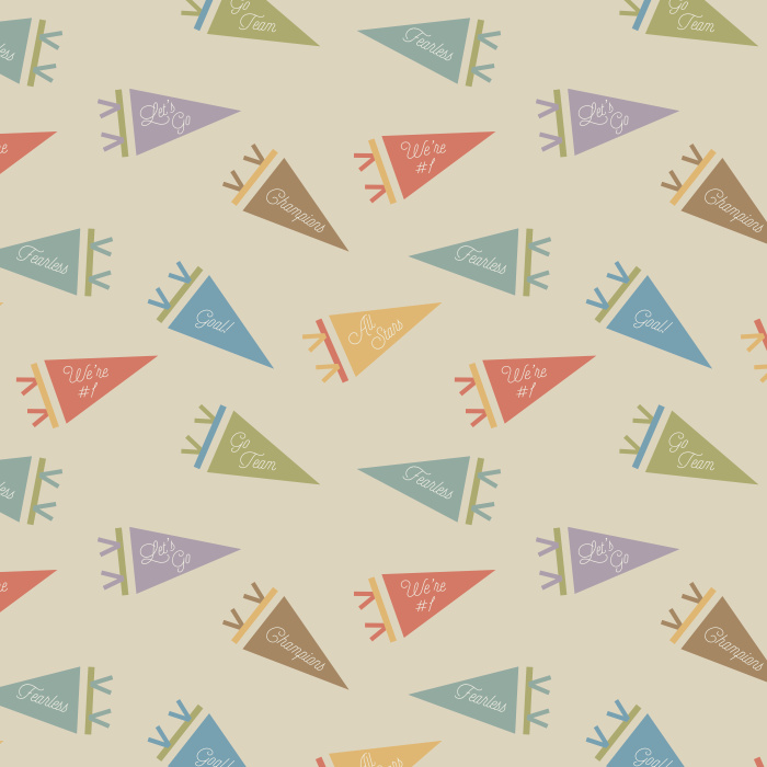 Hype up your child and their dreams with our Team Pennants Peel and Stick Removable Wallpaper.