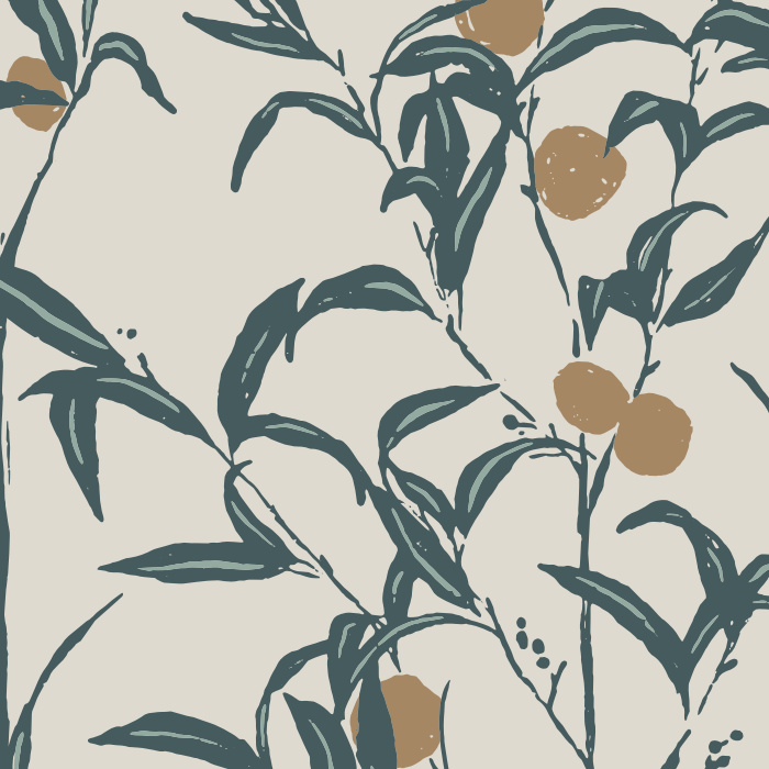 Give your home a sophisticated yet natural touch with our Orangerie Orchard Peel and Stick Removable Wallpaper.