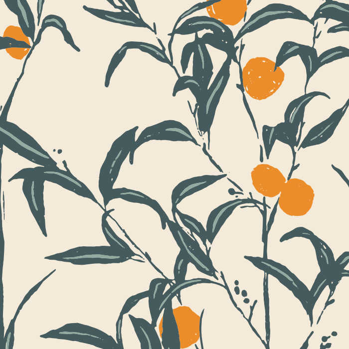 Give your home a sophisticated yet natural touch with our Orangerie Orchard Peel and Stick Removable Wallpaper.