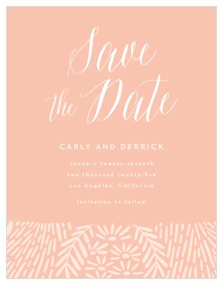 Our Floral Wreath Save the Date Cards are sure to have family and friends running to mark their calendars for your wedding.