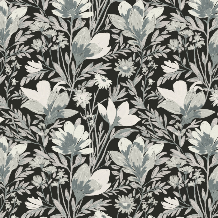 Bring new life to your interior with our Cobalt Bloom Peel and Stick Removable Wallpaper.