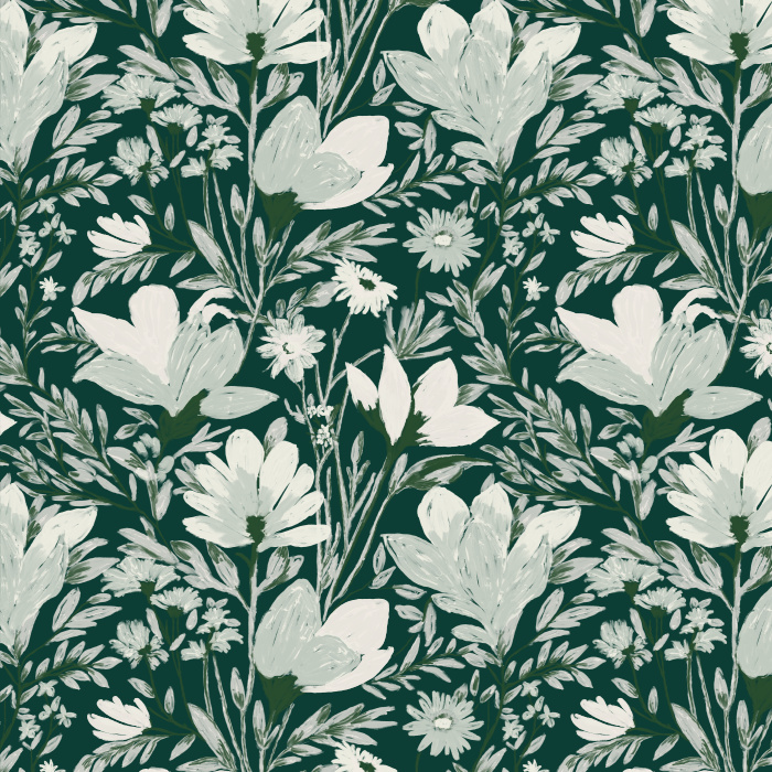 Bring new life to your interior with our Cobalt Bloom Peel and Stick Removable Wallpaper.