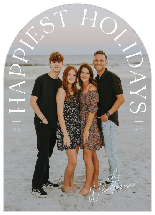 Share your favorite memory in style with our Surround Season Arched Holiday Cards.