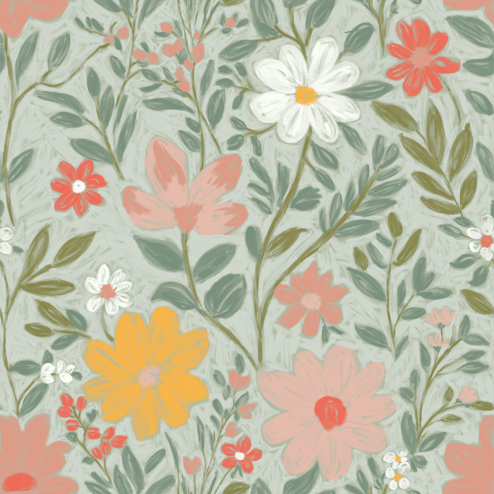 Add a beautiful garden to any wall in your home with our Artsy Evergreen Peel And Stick Removable Wallpaper.