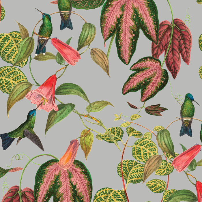 Create a stunning space with our Exotic Hummingbird Peel and Stick Removable Wallpaper.