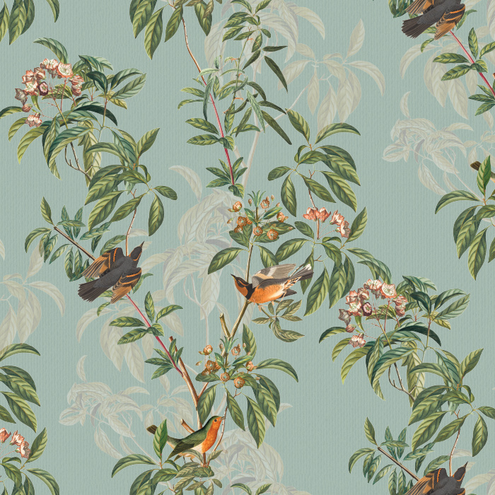 Reinvigorate your space with our Audubon Summer Peel and Stick Removable Wallpaper. 