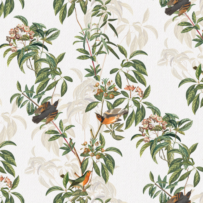 Reinvigorate your space with our Audubon Summer Peel and Stick Removable Wallpaper.