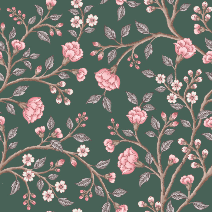 Our Chinoiserie Flowers Peel And Stick Removable Wallpaper is sure to create a vintage vibe to any wall in your home.