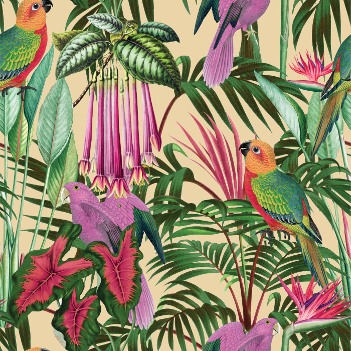 Bring a tropical oasis to any room in your home with our Palm Royale Peel And Stick Removable Wallpaper.