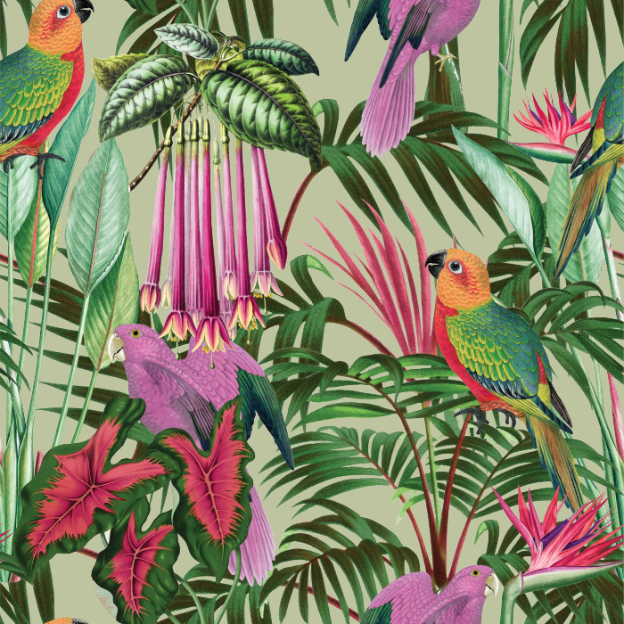 Bring a tropical oasis to any room in your home with our Palm Royale Peel And Stick Removable Wallpaper.