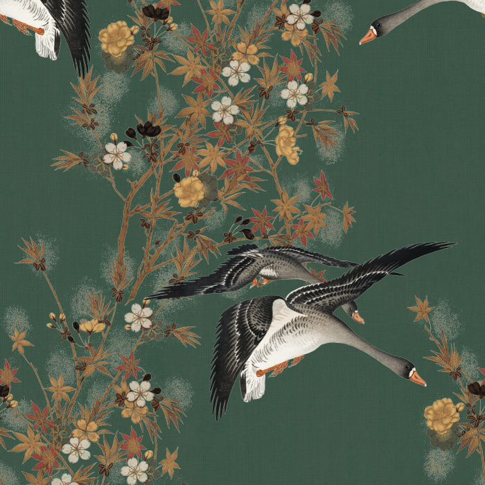 Create an enchanting space with our Ducks at Night Peel and Stick Removable Wallpaper.