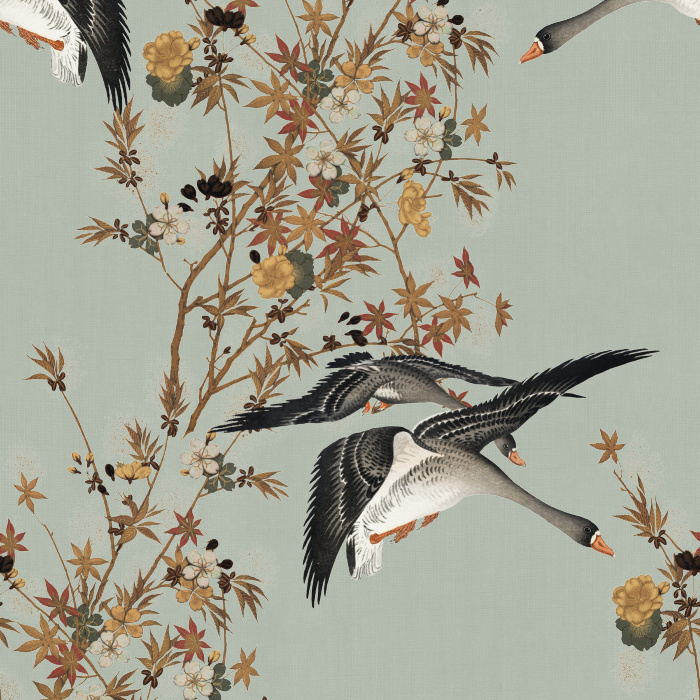 Create an enchanting space with our Ducks at Night Peel and Stick Removable Wallpaper.