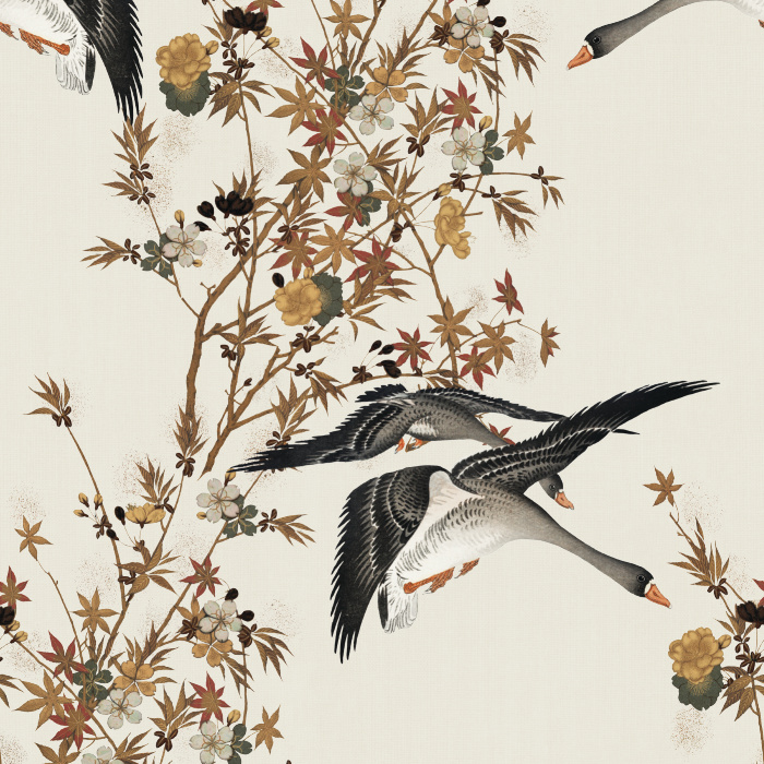 Create an enchanting space with our Ducks at Night Peel and Stick Removable Wallpaper.