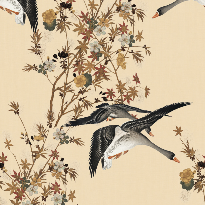 Create an enchanting space with our Ducks at Night Peel and Stick Removable Wallpaper.