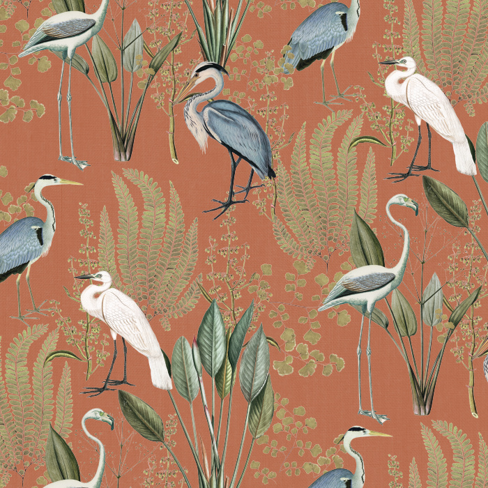 Create a beautiful getaway in your own home with our Herons in the Lake Peel and Stick Removable Wallpaper.