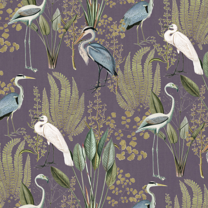 Create a beautiful getaway in your own home with our Herons in the Lake Peel and Stick Removable Wallpaper.