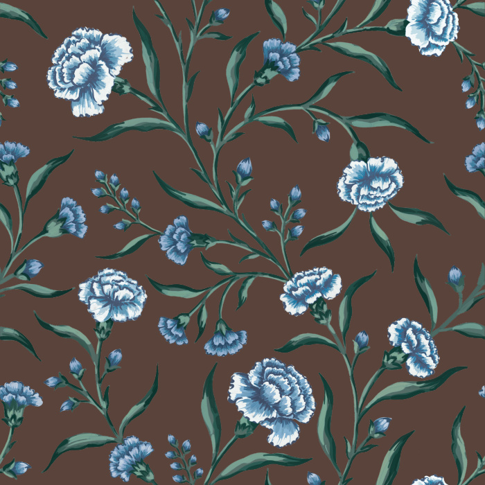 Create an elegantly classic look in any room of your home with our Flourishing Carnations Peel And Stick Removable Wallpaper.