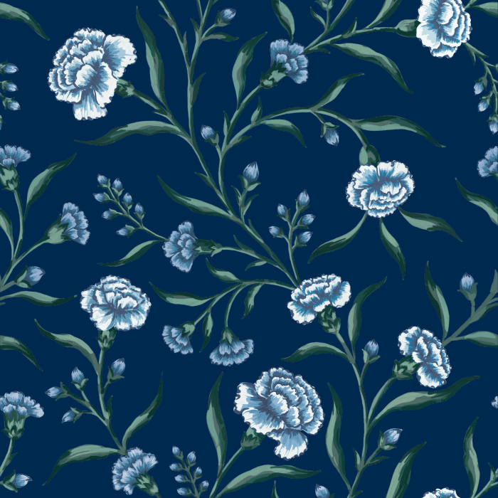 Create an elegantly classic look in any room of your home with our Flourishing Carnations Peel And Stick Removable Wallpaper.