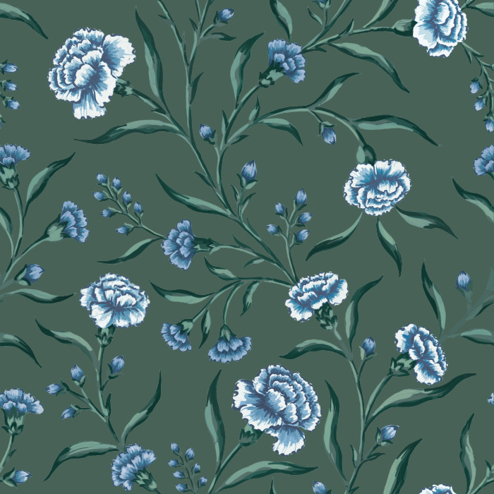 Create an elegantly classic look in any room of your home with our Flourishing Carnations Peel And Stick Removable Wallpaper.