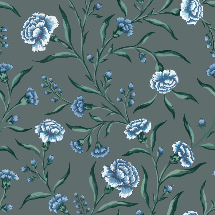 Create an elegantly classic look in any room of your home with our Flourishing Carnations Peel And Stick Removable Wallpaper.