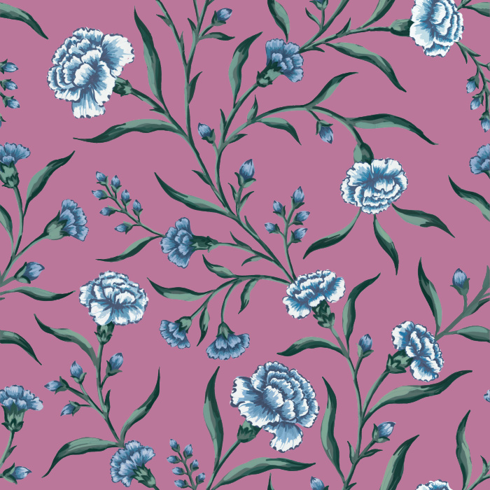 Create an elegantly classic look in any room of your home with our Flourishing Carnations Peel And Stick Removable Wallpaper.