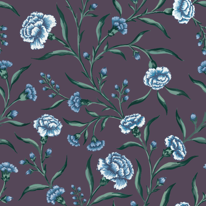 Create an elegantly classic look in any room of your home with our Flourishing Carnations Peel And Stick Removable Wallpaper.