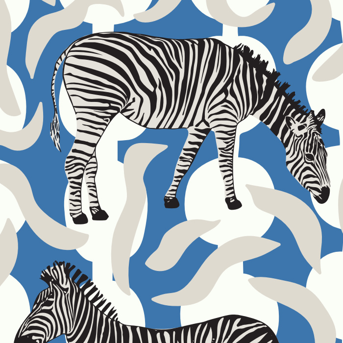 Add some flavor to your life with our With the Zebras Peel and Stick Removable Wallpaper. 