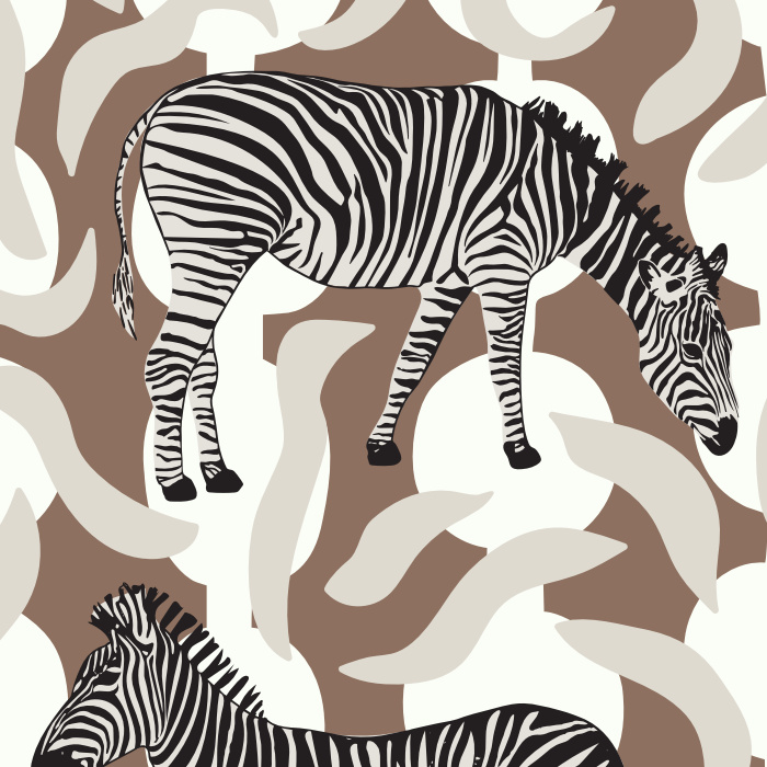 Add some flavor to your life with our With the Zebras Peel and Stick Removable Wallpaper.