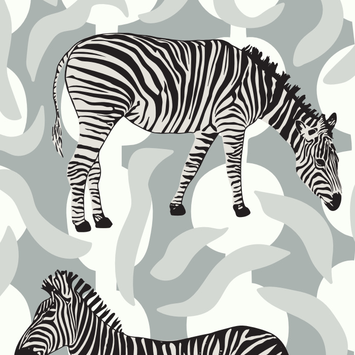 Add some flavor to your life with our With the Zebras Peel and Stick Removable Wallpaper. 