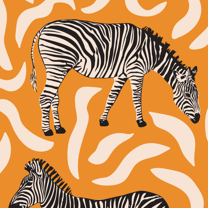 Add some flavor to your life with our With the Zebras Peel and Stick Removable Wallpaper.