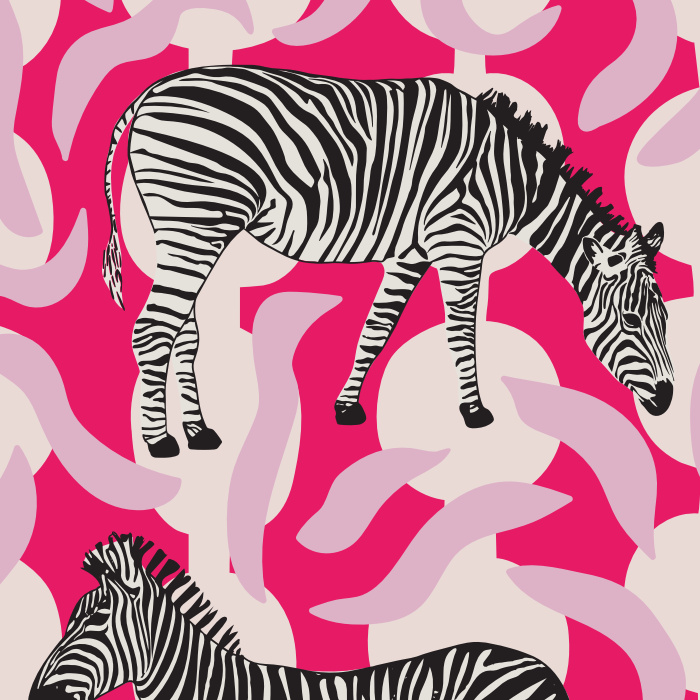 Add some flavor to your life with our With the Zebras Peel and Stick Removable Wallpaper. 