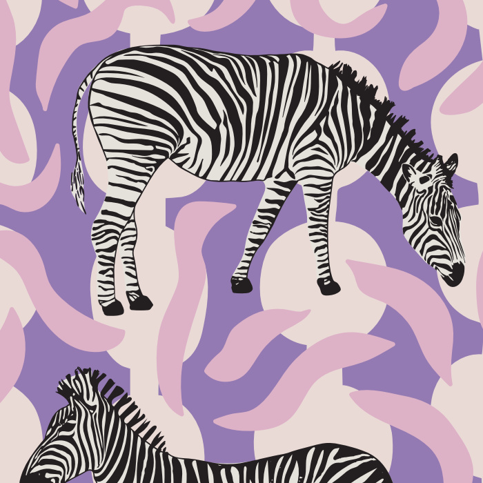 Add some flavor to your life with our With the Zebras Peel and Stick Removable Wallpaper. 