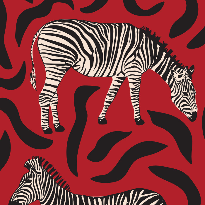Add some flavor to your life with our With the Zebras Peel and Stick Removable Wallpaper.