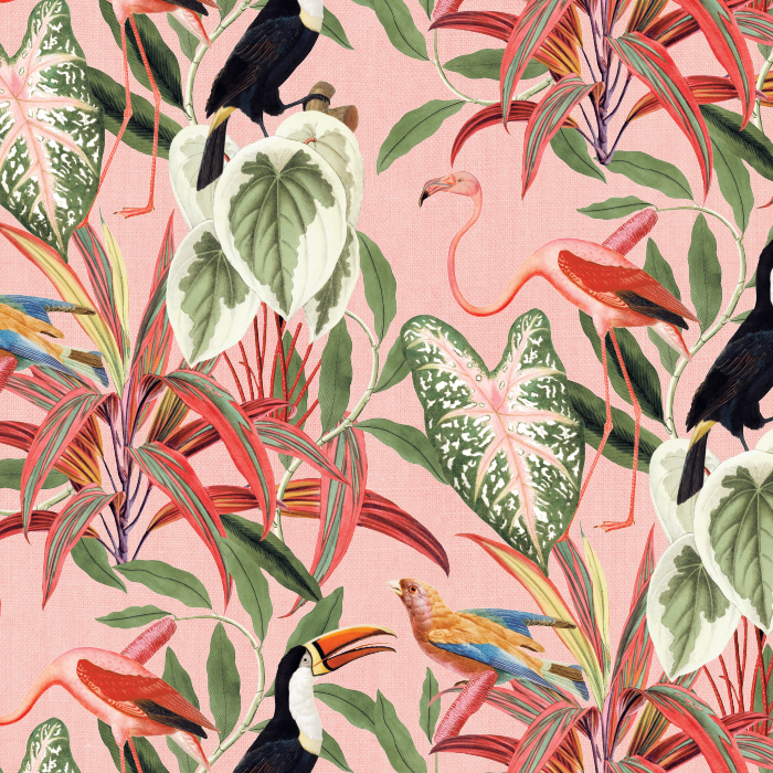 Create something bold and beautiful with our Tropical Elegance Peel and Stick Removable Wallpaper.