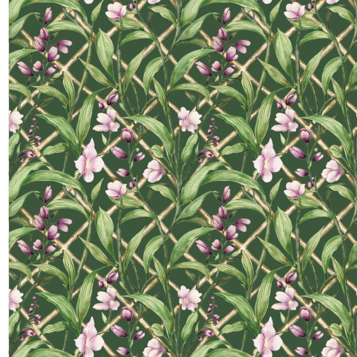 Add a classic trellis design to any wall in your home with our Whispers of Spring Peel And Stick Removable Wallpaper.