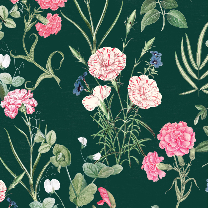 Add a charming, classic look of wildflowers to any wall in your home with our Vintage Carnation Peel And Stick Removable Wallpaper.