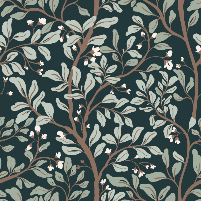 Create an enchanting space with our Moody Shadows Peel and Stick Removable Wallpaper.