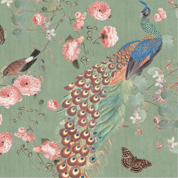 Our Victoria Garden Peel And Stick Removable Wallpaper brings a classy chinoiserie vibe to any wall in your home.