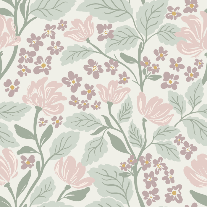 Create an enchanting and welcoming space with our Amelie Garden Peel and Stick Removable Wallpaper.