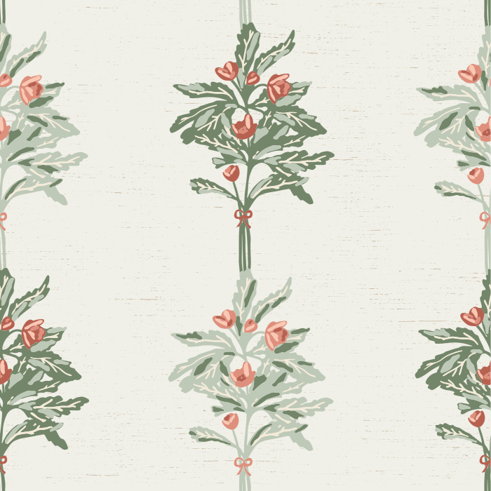 Our Trailing Bouquets Peel And Stick Removable Wallpaper is sure to bring a classic botanical look to any wall in your home.