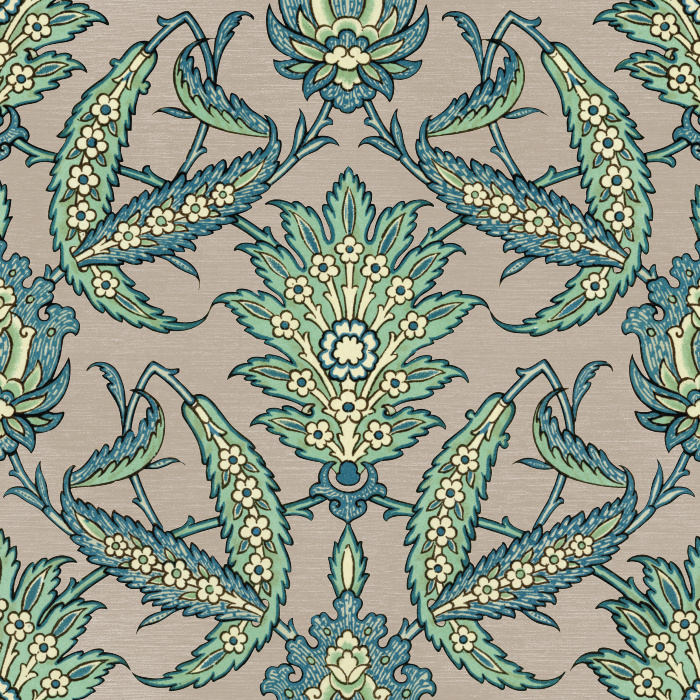 Create an enchantingly antique look with our Classic Arabesque Peel and Stick Removable Wallpaper.