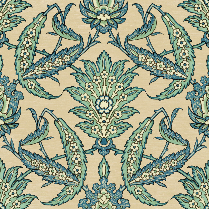 Create an enchantingly antique look with our Classic Arabesque Peel and Stick Removable Wallpaper.